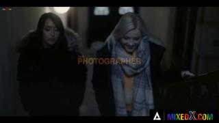 Two sensual lesbians engage in heated scissor-fucking and mutual oral😜 foreplay