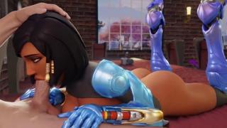 Watch that Overwatch vixen Pharah deepthroat cock🌭 like a depraved pro