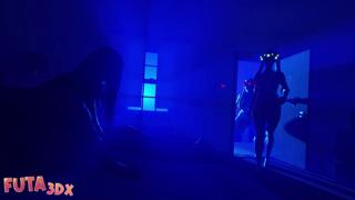 Two alien whores brutally serviced by gargantuan futanari cocks while screaming and begging for more