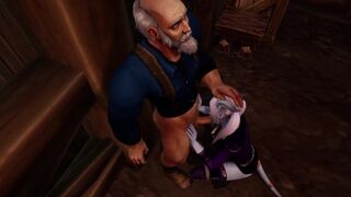 Warcraft Grandma Gets her Elder Cock🌭 Sucked by a Hot Young Dranei Chick