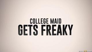 College girl's raunchy escapades: Maddy May and Amari Anne get wild on Brazzers
