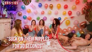 Lesbians bust out nasty Truth or Dare fun for horny🥵 bottoms, pussies and faces
