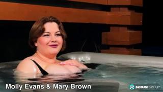 Dirty duo gets steamed up for a sultry soak and some serious slobby sex