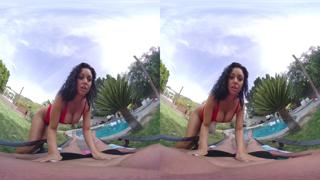 Big-tittied beach babe Daisy Fuentes gets her groove on with your groin