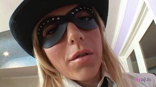 Lesbian femme fatale Angela Stone ravishes buxom Nadia Styles' lustful booty