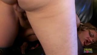 Golden-haired granny gets her flawless face ravaged and her soaked slit filled