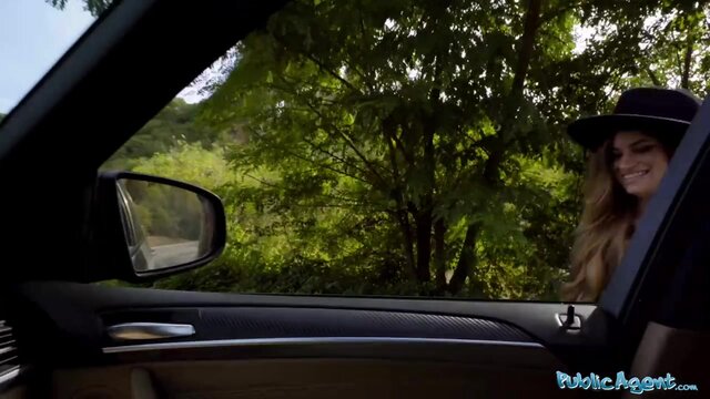 Public Agent Big tits hitchhiker Nicole Rae big dick public pov blowjob