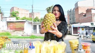 Curvy cutie Maria ravished for raunchy sex, a meat market delight