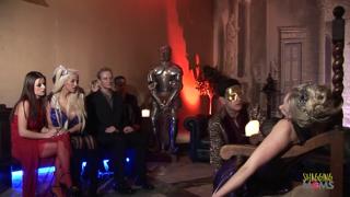 Blonde mature lady desires rough group sex session with pals