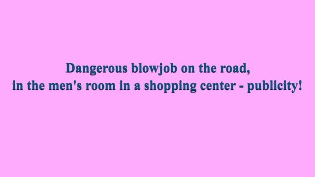 Dangerous blowjob on the road and in the men's restroom in the mall - public!