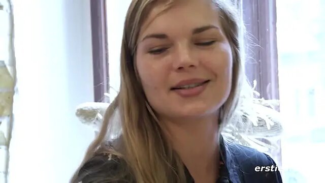 Ersties - Beautiful Viktoria Fingers Her Hairy Pussy