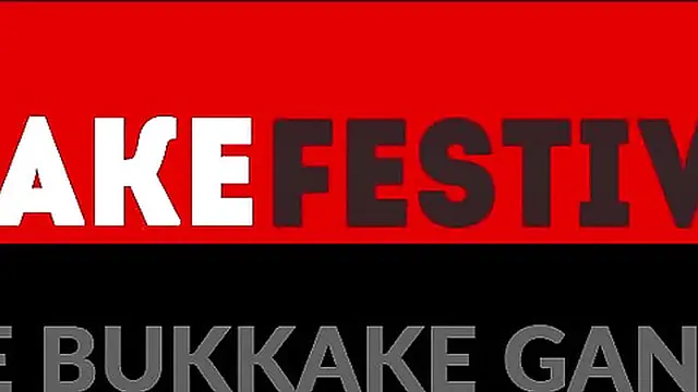 Blonde babe Tiffany Morriss sucks cocks at bukkake festival
