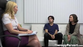 Dharma Jones & Elias Cash Get Fucked by MILF Therapist Aaliyah Love in Threesome