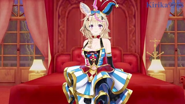 Omaru Polka and I have intense sex in the bedroom  - Hololive VTuber Hentai