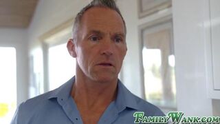 Stepdad tempted by stepdaughter, eager to pleasure her fully
