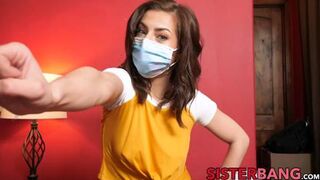 Masked Vixen Licks Stepbrother's Hard Rod