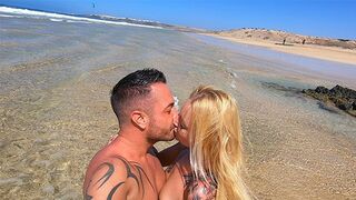 Skinny German MILF Gets Hot Outdoor Sex On The Beach