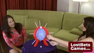Slutty Angels Play Wild Prick-Prick-Bang Strip Tease Game