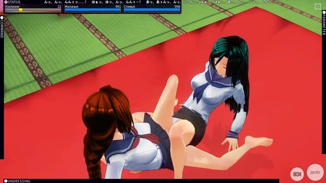 3D HENTAI schoolgirls lesbians cum after lessons