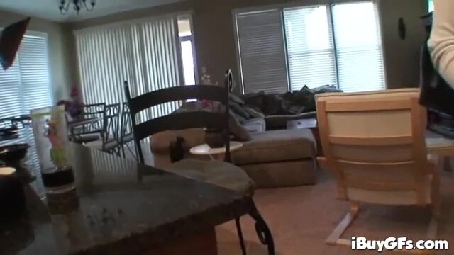 Hard nippled blonde babe takes a ride