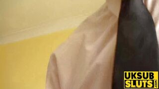 UKSubSluts.com - Blonde Jessica Jensen's submissive slut role with big cocks