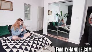 Mike Mancini rails a redhead MILF and busty Teen's pussy