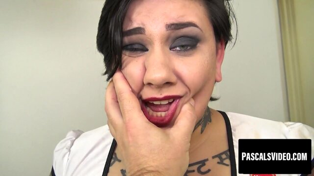 Luscious Vicki Powell pounded hard with a mouthful of jizz