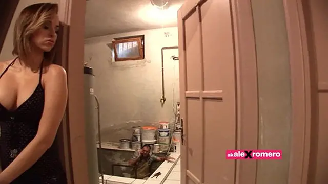 Busty wife enjoys plumber’s thick load (quick)