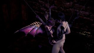 Succubus got pussy creampie in bdsm basement