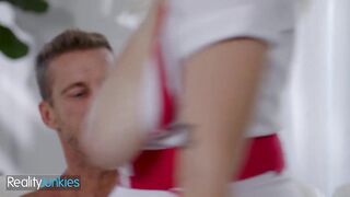 REALITYJUNKIES - Kinky Blonde Nurse Gives Her Patient A Sensual Massage And Naughty Hand Relief