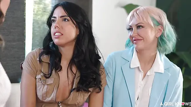 Lesbian duo pursue marital talks, spark explosive trio session Part 7