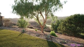 Cowgirl Blake Blossom Teases With Her Tits Outdoors