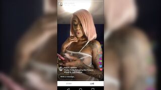 Jodi Couture IN SEE THRU DRESS !!! on INSTAGRAM LIVE