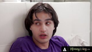 MOMMY'S BOY - Hot MILF Gets A Creampie To Help Her Stepson To Stop Him To Jerking Off All The Time