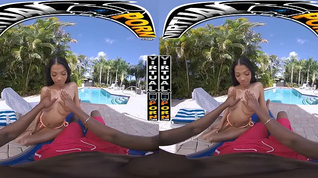 VIRTUAL PORN - Eden West Unleashes Her Naughty Side For A Beachside Massage Turned Wild Escapade
