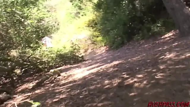 Naughty Renee Jordan Gets Railed On A Public Nature Trail