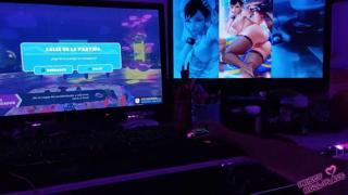 This friend is really screwing my wife's brains out on Fall Guys while they're online gaming together